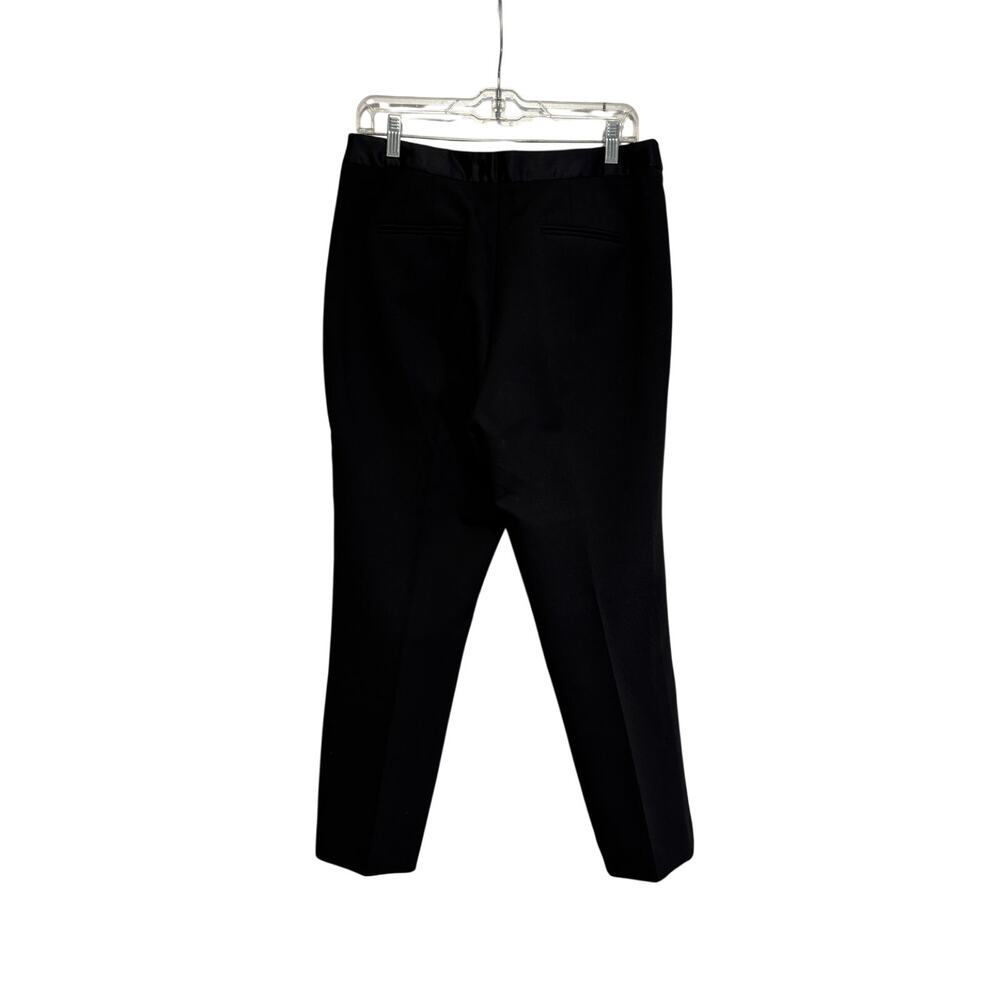 Zara Women's Black Tuxedo Dress Pants Satin Waistband Size L - Picture 8 of 9